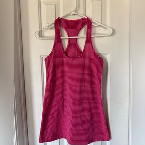 Lululemon Striped Pink Racerback athletic Tank Top